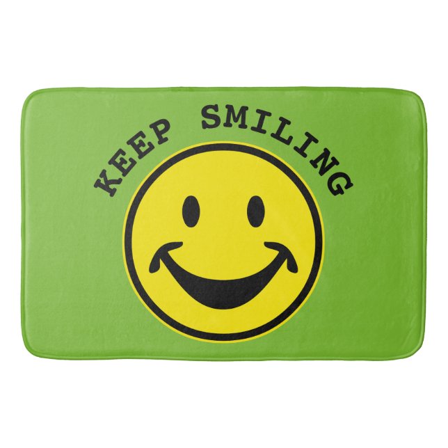 Funny yellow + your backg. & ideas bathroom mat (Front)