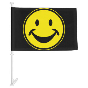 Funny yellow + your backg. & ideas car flag