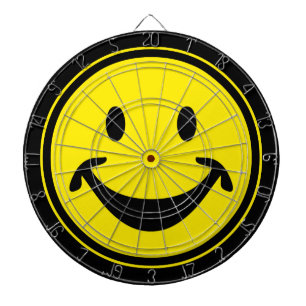 Funny yellow + your backg. & ideas dartboard with darts