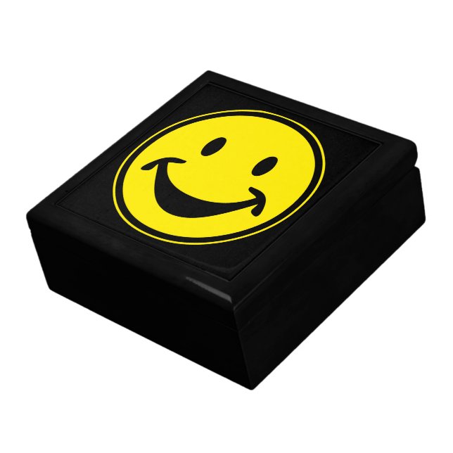 Funny yellow + your backg. & ideas keepsake box (Side)