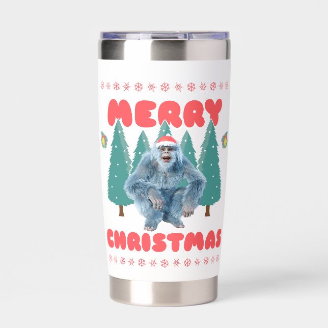 Funny Yeti - Merry Christmas Insulated Tumbler (Front)