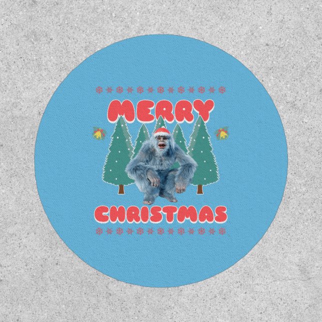 Funny Yeti - Merry Christmas Patch (Front)