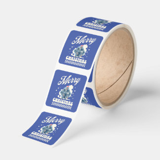 Funny Yeti - Merry Christmas Square Sticker