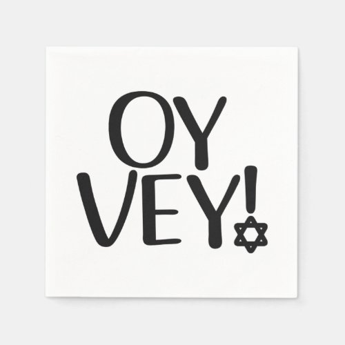 Funny Yiddish Phrase _ Oy Vey Jewish Holiday Gift Napkins