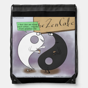 Funny Yin Meets Yang Drawsting Backpack