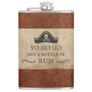 Funny Yo Ho Ho and a Bottle of Rum Pirate Flask