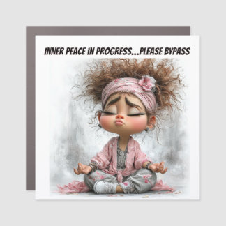 Funny Yoga Car Magnet