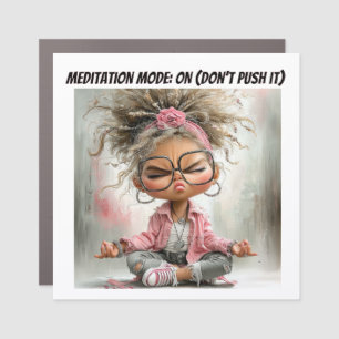 Funny Yoga Car Magnet
