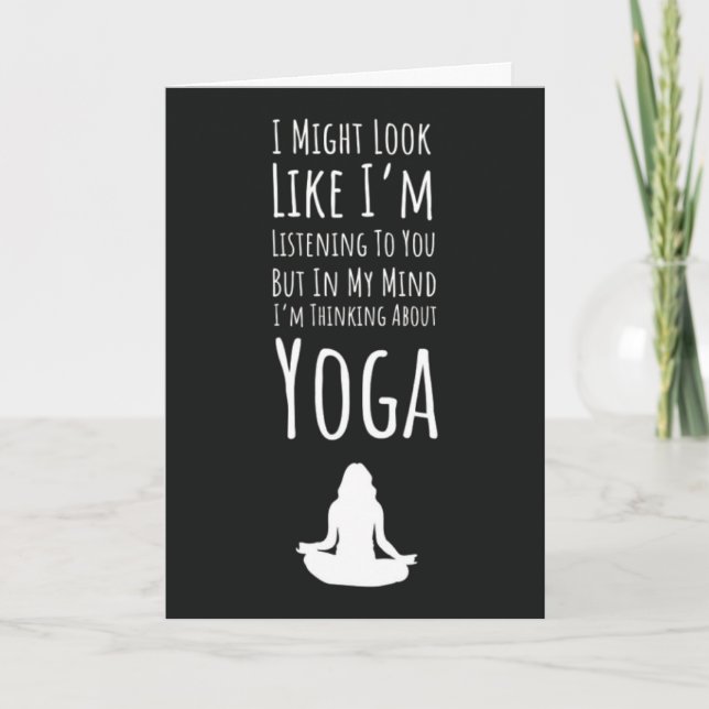 Funny Yoga Cards Humor Joke (Front)