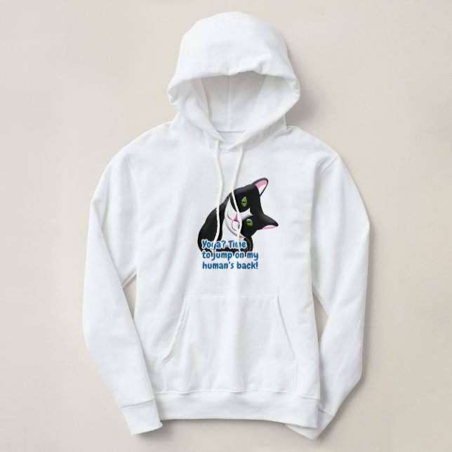 Funny Yoga Cat Hoodie (Design Front)