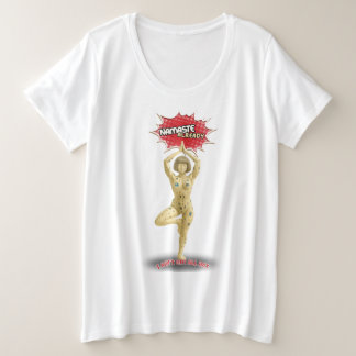 Funny Yoga Comic Pop Art – “Namaste Already" Plus Plus Size T-Shirt