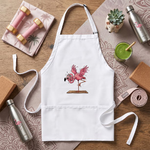 Funny Yoga Flamingo Workout Fail Adult Apron