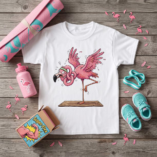Funny Yoga Flamingo Workout Fail T-Shirt