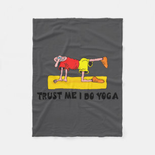 Funny Yoga Fleece Blanket
