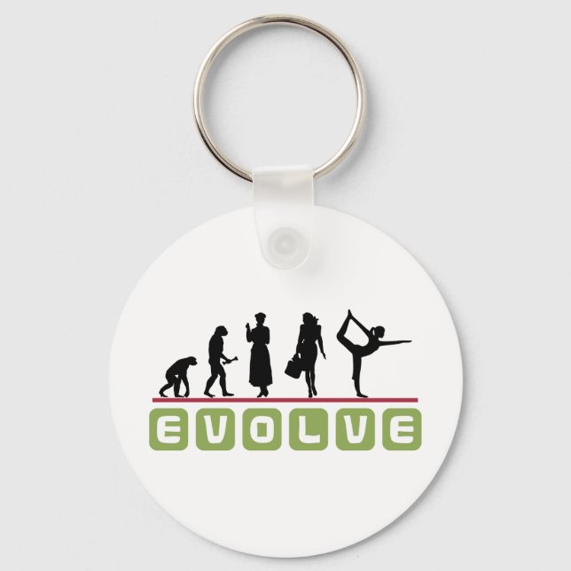 Funny Yoga Gift Keychain (Front)