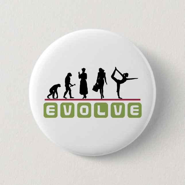 Funny Yoga Gift Pinback Button (Front)