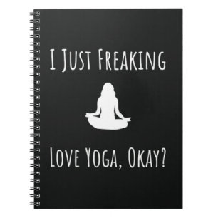 Funny Yoga Gifts Humor Women For Her Girly Notebook
