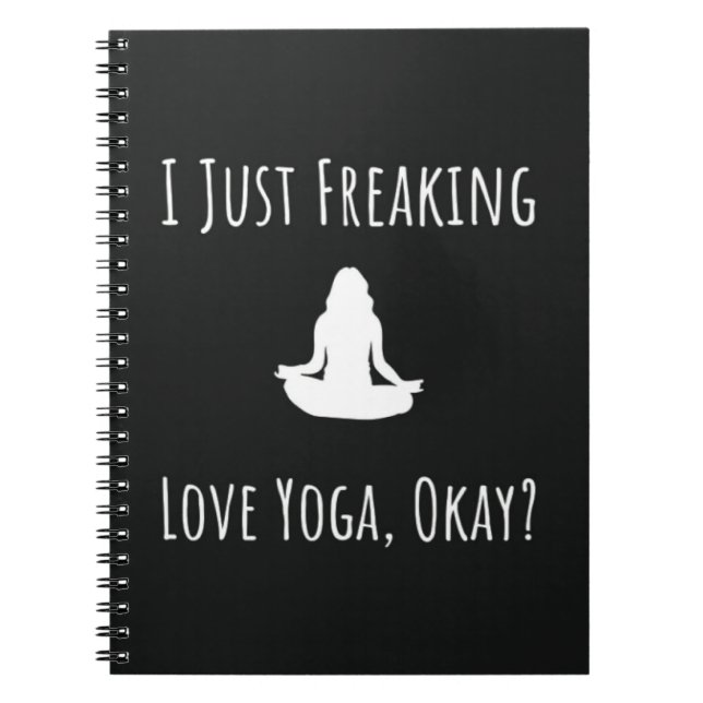 Funny Yoga Gifts Humor Women For Her Girly Notebook (Front)