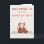 Funny Yoga Meditation Cat Humorous Friend Birthday Card<br><div class="desc">A funny and cute cartoon cat in a yoga position, doing meditation and chanting "ohma wish you happy birthday". A nice joke, personalized birthday card for a mom, sister, wife, niece, best friend or any woman who loves yoga, meditation, spirituality and humor. You can personalize the text inside and also...</div>
