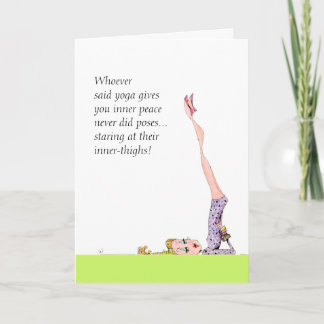 funny yoga pose card suitable for framing!