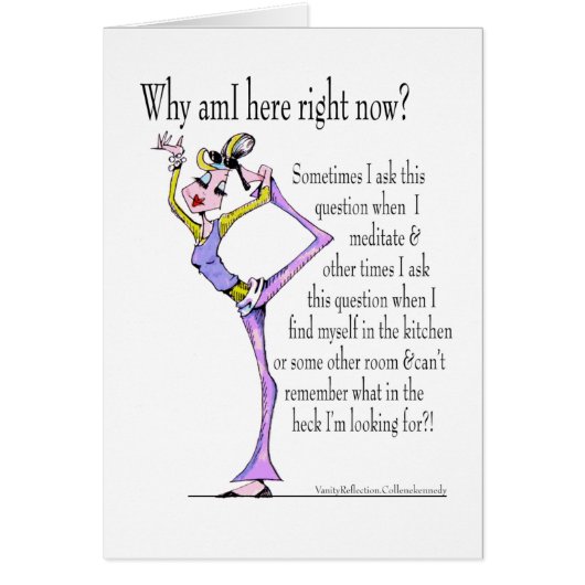 Funny Yoga Pose customizable card MUST SEE BACK (Front)