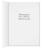 Funny Yoga Pose customizable card MUST SEE BACK (Inside (Right))