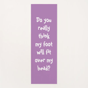 Funny Yoga Quote Lavender Mat