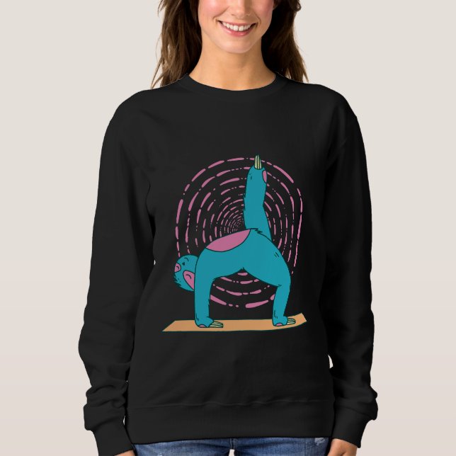 Funny Yoga Sloth Sweatshirt (Front)