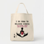 Funny Yoga Tote Bag at Zazzle