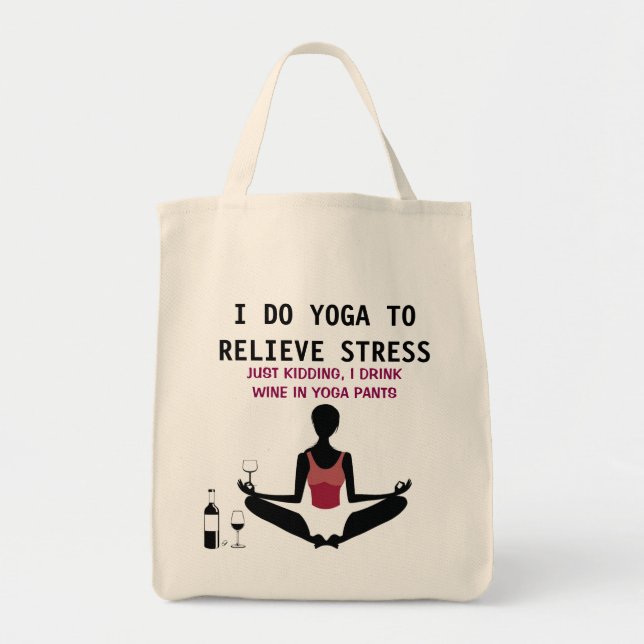FUNNY YOGA TOTE BAG (Front)