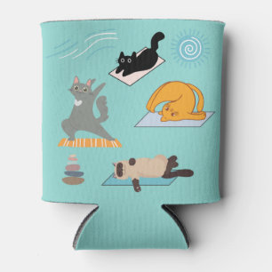 Funny Yoga with Cats Can Cooler