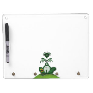 Funny Yogi Dragon Painting Dry Erase Board With Keychain Holder