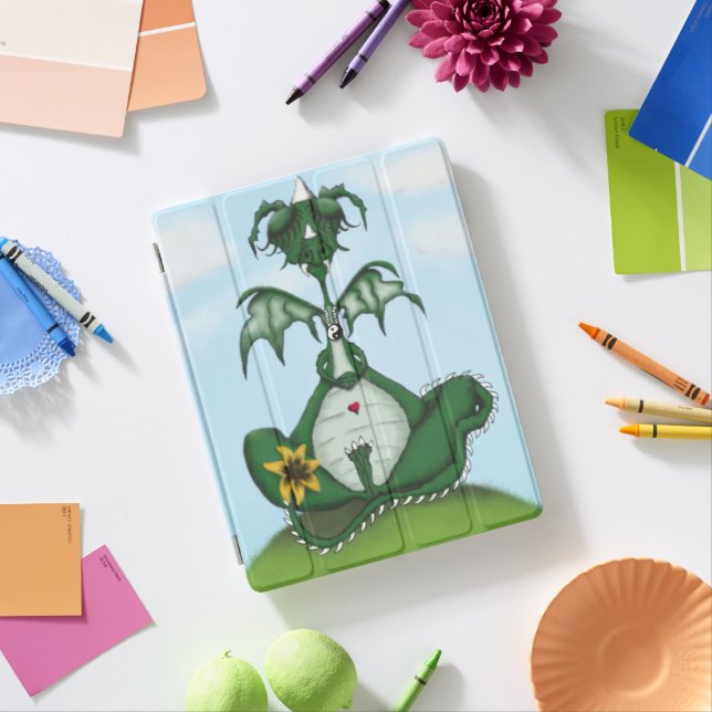 Funny Yogi Dragon Painting iPad Smart Cover (In Situ)