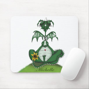 Funny Yogi Dragon Painting Mouse Pad