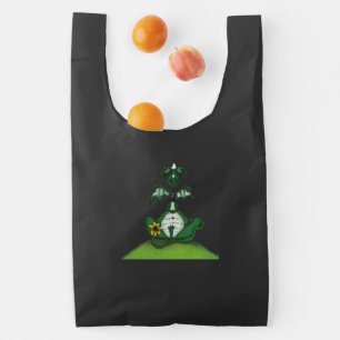 Funny Yogi Dragon Painting Reusable Bag