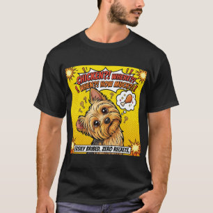 Funny Yorkie Chicken Where When How Much? T-Shirt