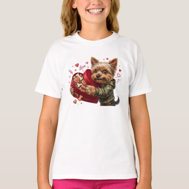 Funny Yorkie Valentine Mug | Adorable Yorkie Gift T-Shirt (Front)