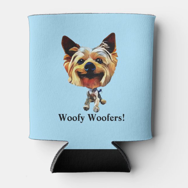 Funny Yorkshire Terrier Can Cooler (Front)