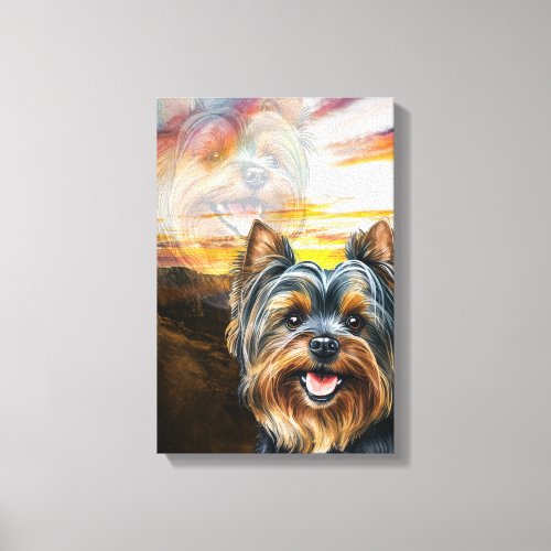 Funny Yorkshire Terrier  Canvas Print