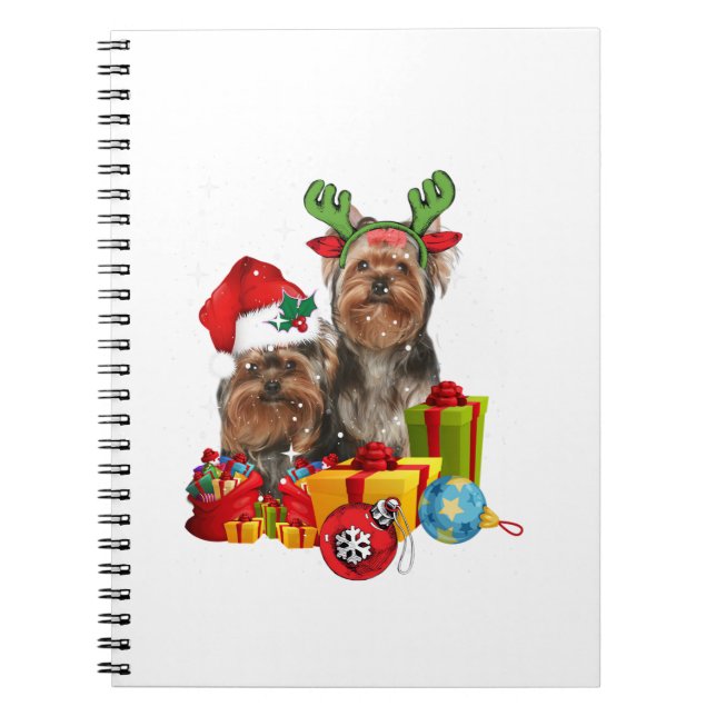 Funny Yorkshire Terrier christmas  Notebook (Front)