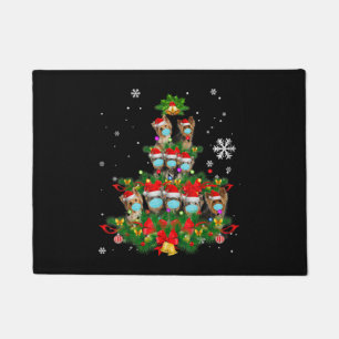 Funny Yorkshire Terrier Christmas Tree Dog Doormat