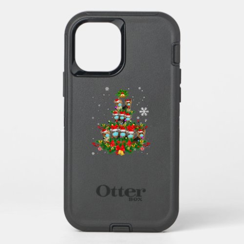 Funny Yorkshire Terrier Christmas Tree Dog OtterBox Defender iPhone 12 Pro Case