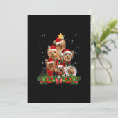 Funny Yorkshire Terrier Dog Christmas Tree (Standing Front)