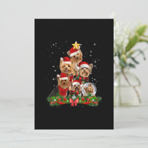 Funny Yorkshire Terrier Dog Christmas Tree