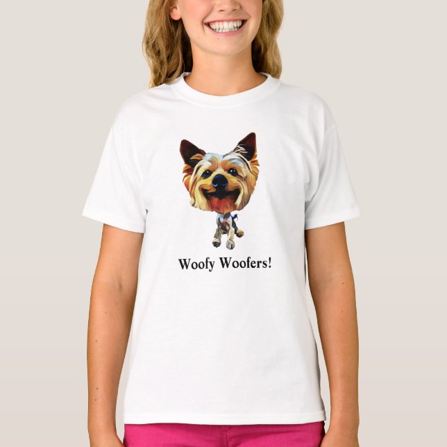 Funny Yorkshire Terrier Girls T-Shirt (Front)