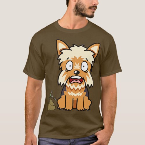 Funny Yorkshire Terrier smells poo poo T_Shirt