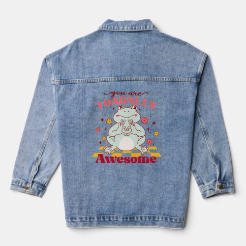 Funny You Are Awesome Pun Baby  Denim Jacket