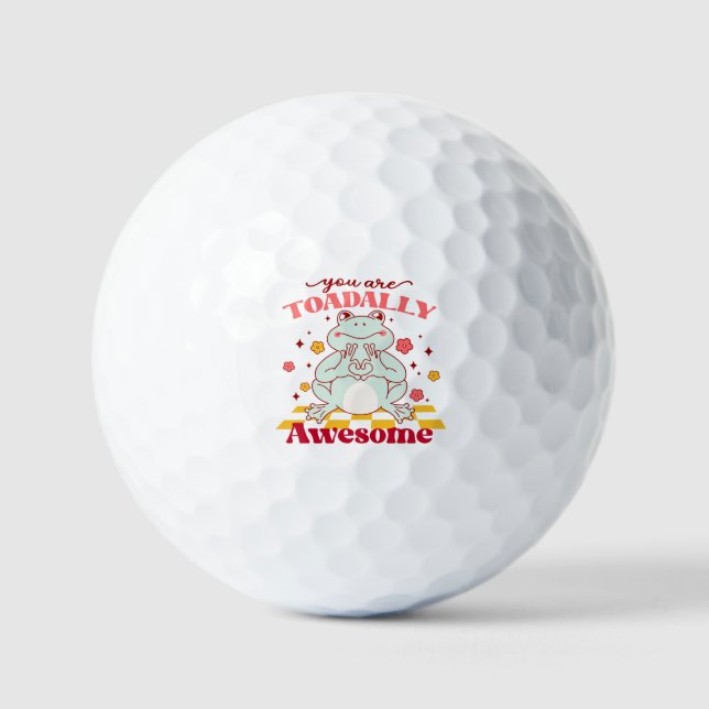 Funny You Are Awesome Pun Golf Balls (Front)