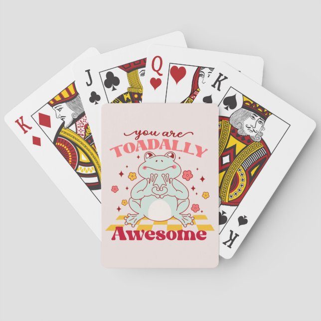 Funny You Are Awesome Pun Poker Cards (Back)