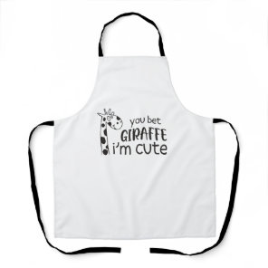 Funny You Bet Giraffe I'm Cute - Giraffe Lover Boy Apron